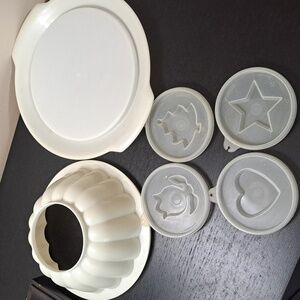 Vintage Tupperware Jel-N-Serve Jello Mold set 6 pieces